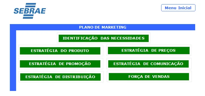 Plano de negócios no Excel