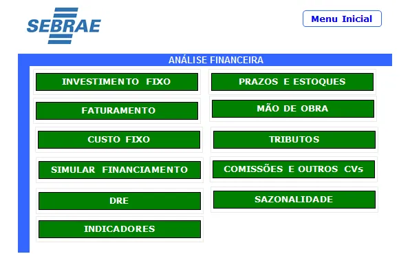 Plano de negócios no Excel