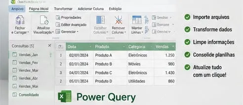 power query automatizar dados