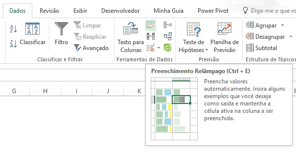 Como usar o preenchimento relâmpago (flash fill) no excel