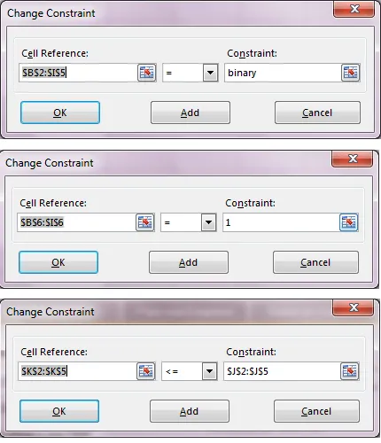 Problemas com limites Solver Excel 6