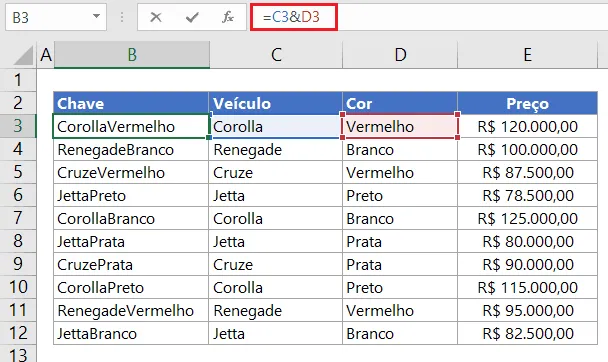 procv 2 colunas