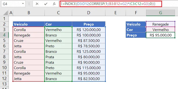 procv 2 colunas