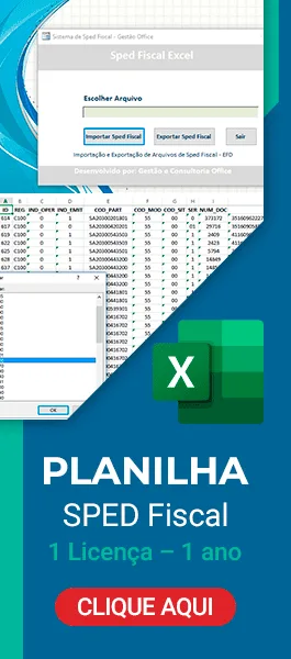 Planilha SPED Fiscal - 1 Licença - 1 ano