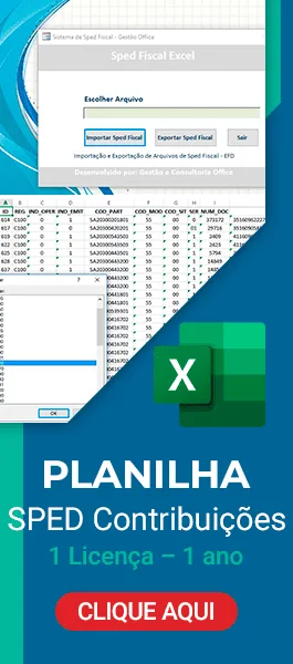 Planilha SPED Contribuições - 1 Licença - 1 ano