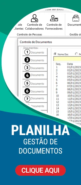 Planilha de Gestão de Documentos Excel