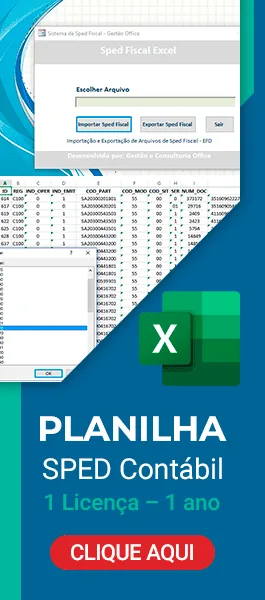 Planilha SPED Contábil - 1 Licença - 1 ano