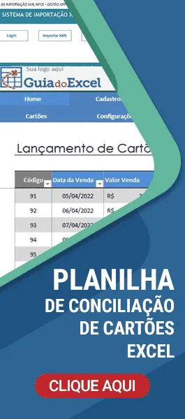 Planilha de Conciliação de Cartões Excel