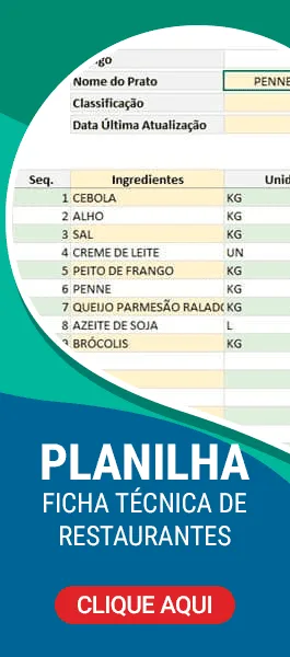 Planilha de Ficha Técnica de Restaurantes