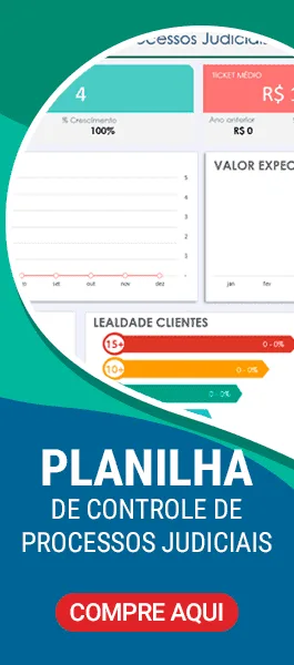 Planilha de Processos Judiciais Excel