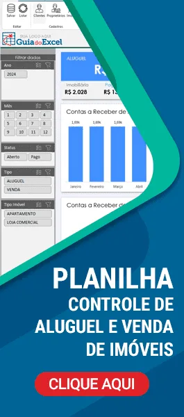 Planilha de Controle de Aluguel e Venda de Imóveis Excel