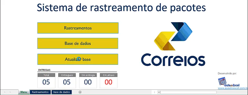Rastreamento dos correios