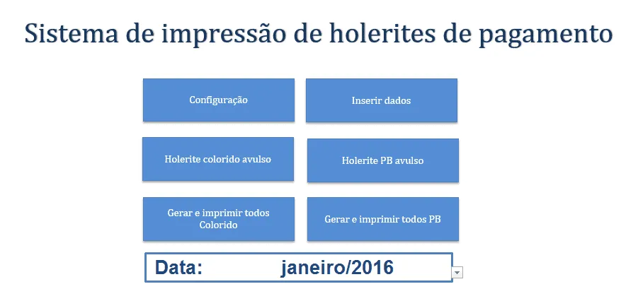 Planilha de holerite e recibo