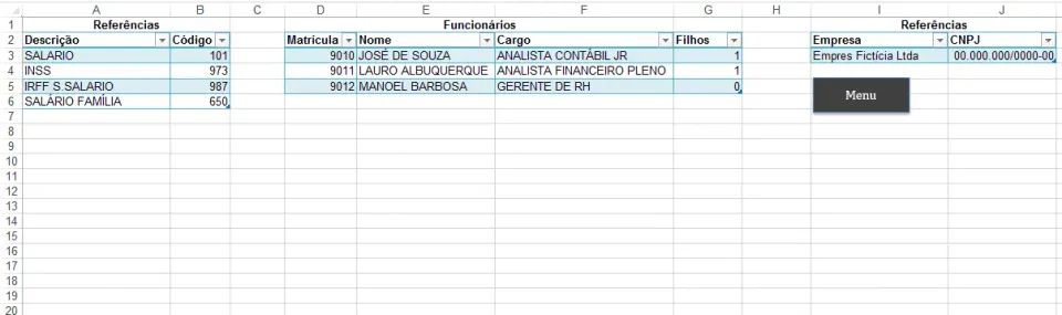 Recibo de Pagamento de Salário Holerite Contracheque em Excel 2