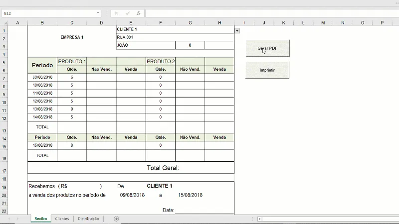 Relatório VBA de cobrança Excel 2