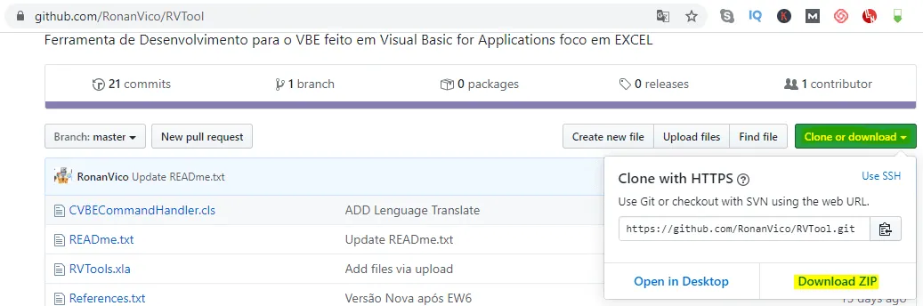RVTools Suplemento VBE Excel 5