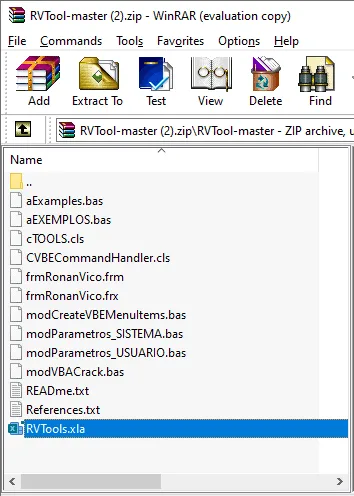 RVTools Suplemento VBE Excel 6
