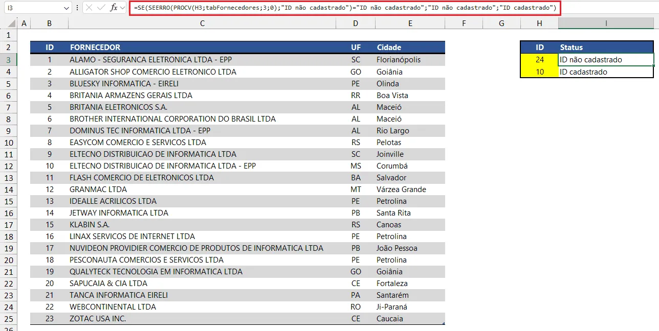 SEERRO ÉERRO Excel 7