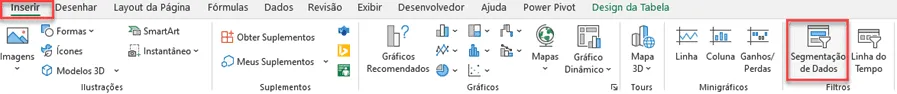 ocultar segmentação de dados no excel 5