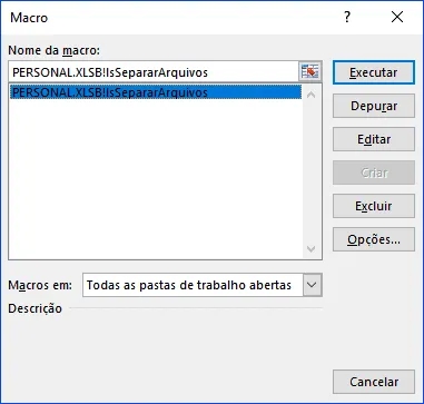 Separar planilha no Excel com VBA automaticamente