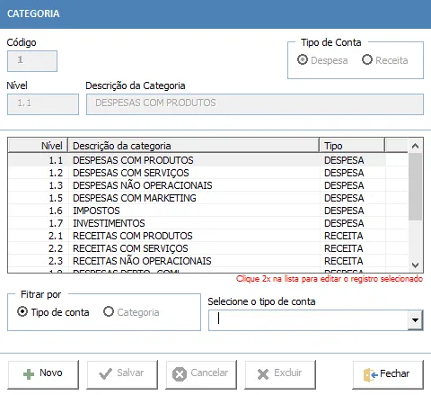 Sistema de contas a pagar e a receber com fluxo de caixa 1