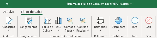 Sistema de contas a pagar e a receber com fluxo de caixa 15 menu