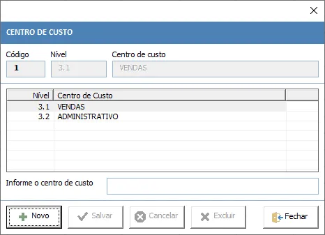 Sistema de contas a pagar e a receber com fluxo de caixa 3 centro de custos