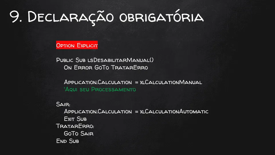 Como aumentar a velocidade do VBA Excel