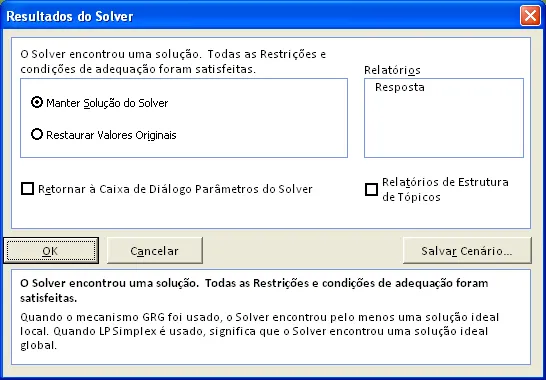 Solver e VBA