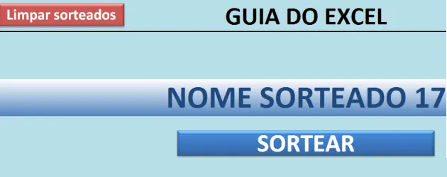 Planilha de Sorteio Excel VBA 2.0