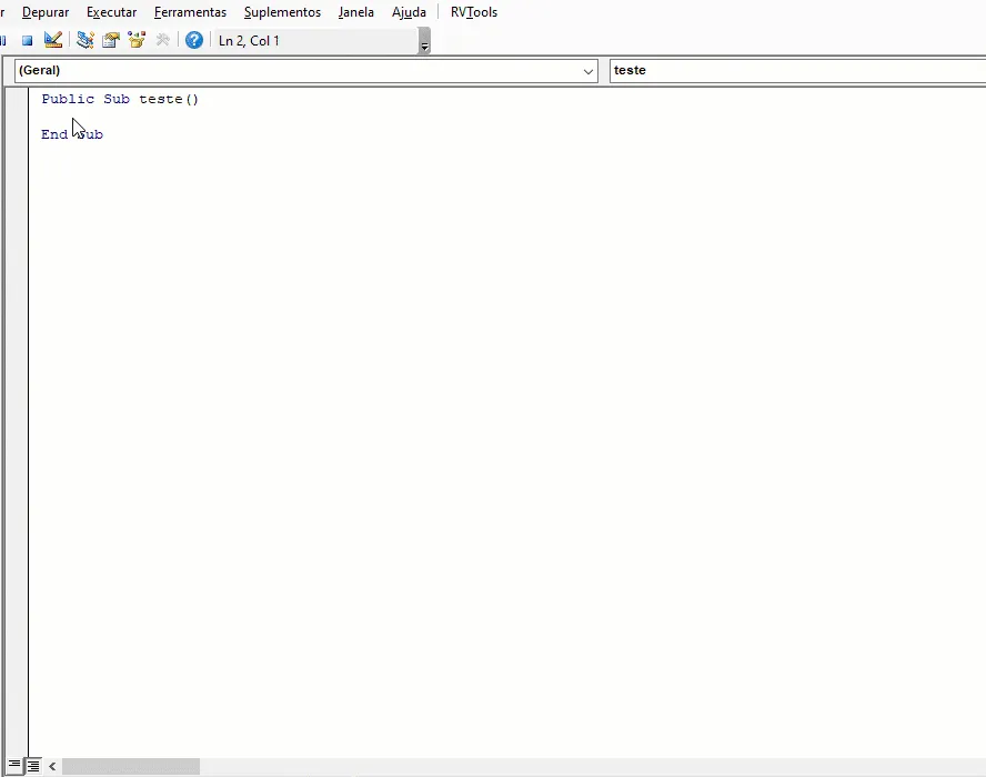 Suplemento Excel VBE 2