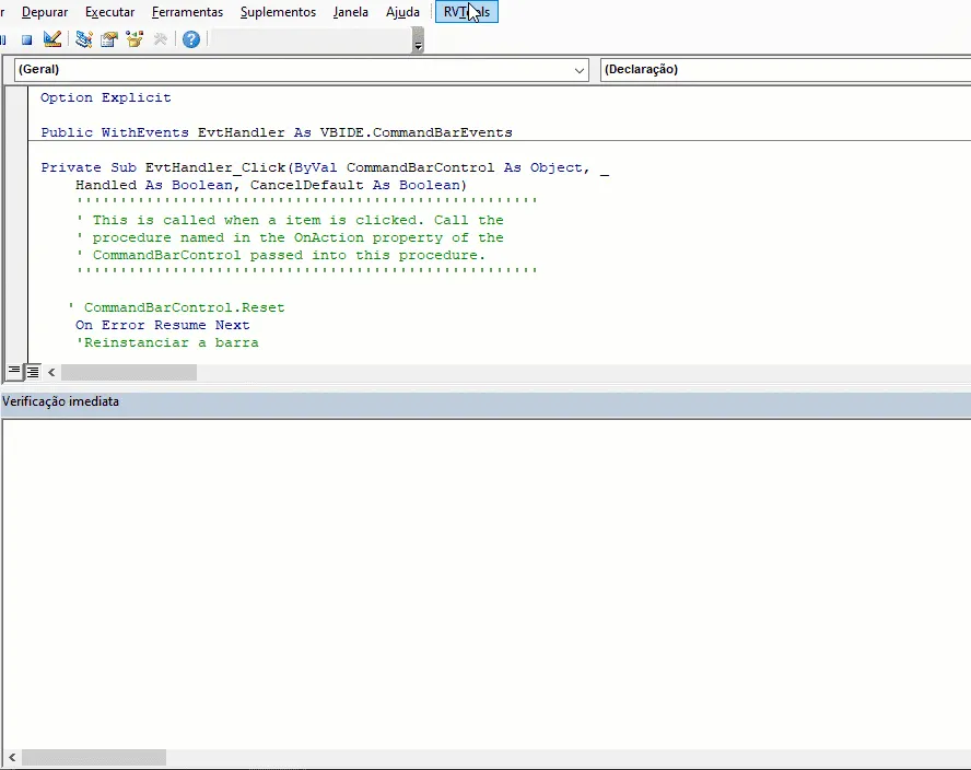 Suplemento VBE Excel 6