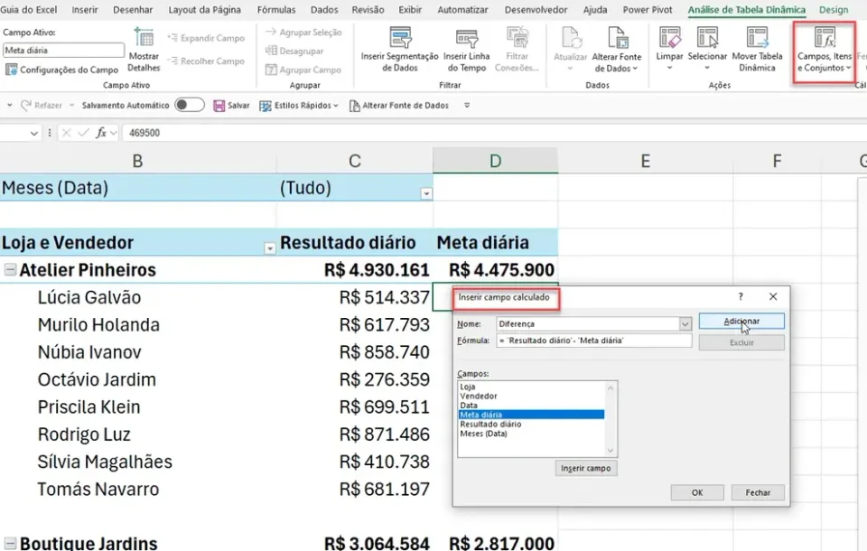 tabela dinamica bonita no excel 14