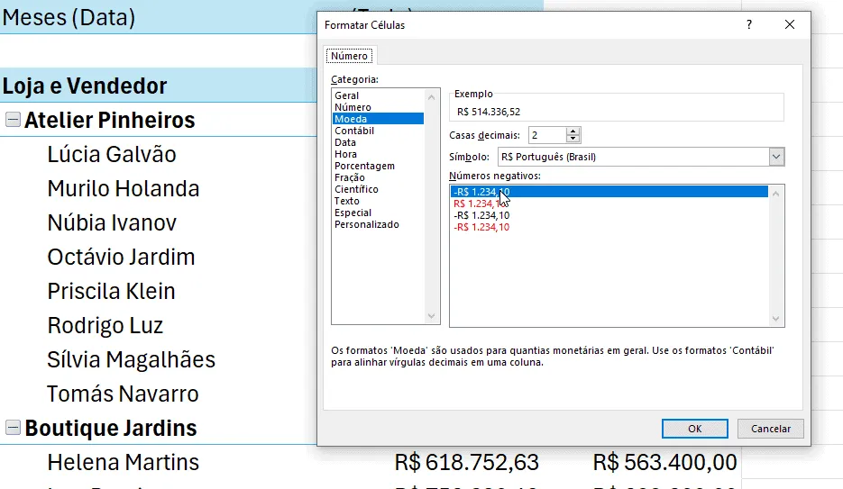 tabela dinamica bonita no excel 12