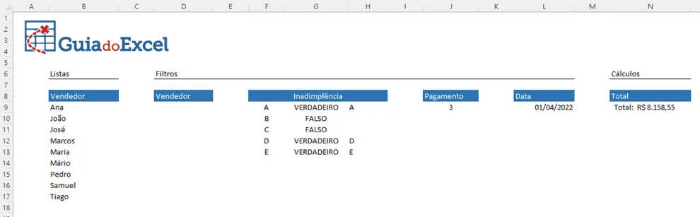 tela de pesquisa excel 4