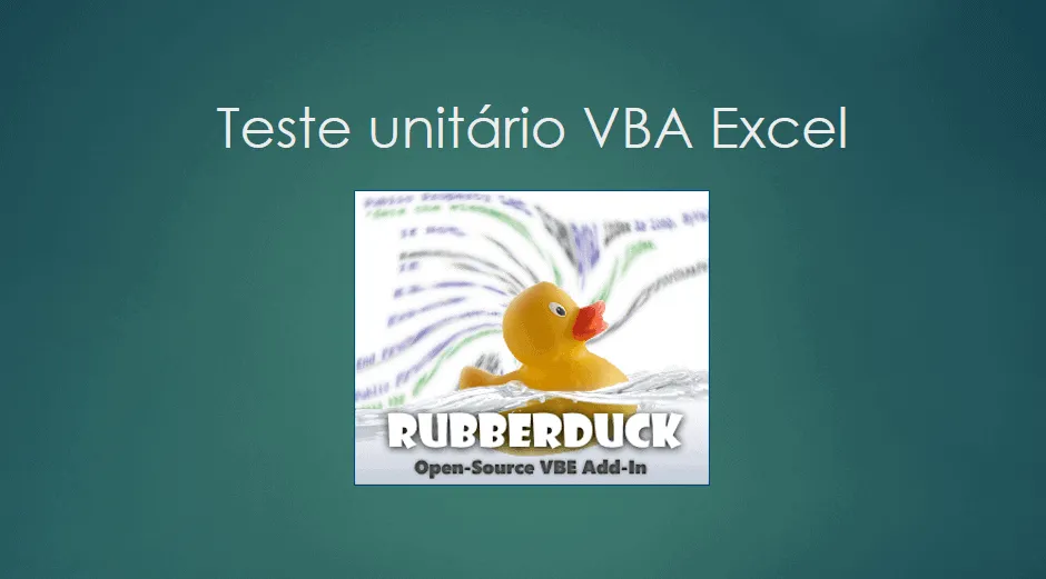 Teste unitário Excel VBA