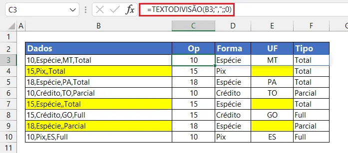 textodivisao excel dividir texto excel