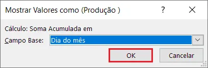 Soma acumulada no Excel 6