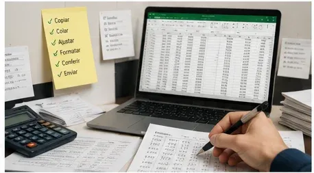 trabalho manual no excel