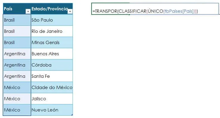 lista suspensa excel 1