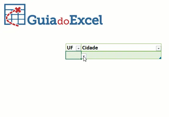 Validação de dados com Listas em cascata Excel