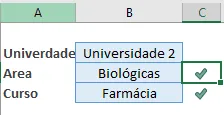 Validação de dados tripla dinâmica no Excel 6