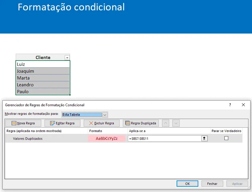 únicos excel 5