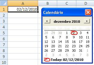 Calendário no Excel com VBA