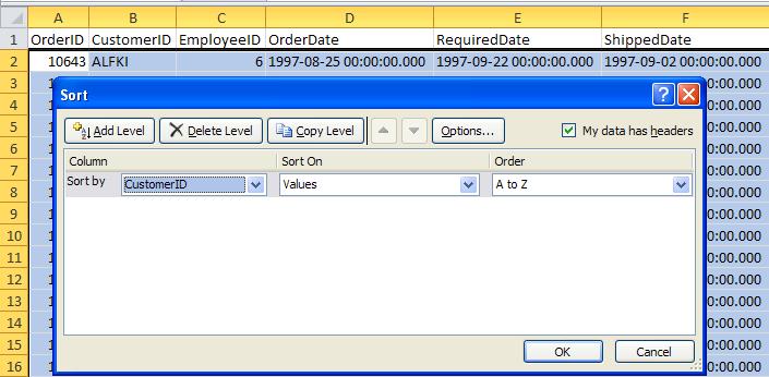 Comando SubTotal Excel classificar