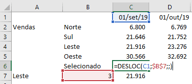 Linha em destaque dinâmica Gráfico Excel 3