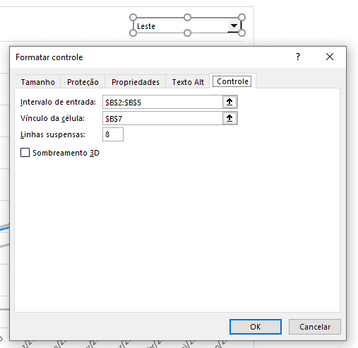 Linha em destaque dinâmica Gráfico Excel 5