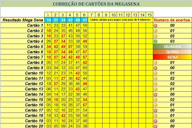 Planilha Megasena