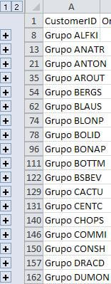 Agrupamento Automático de Dados com VBA