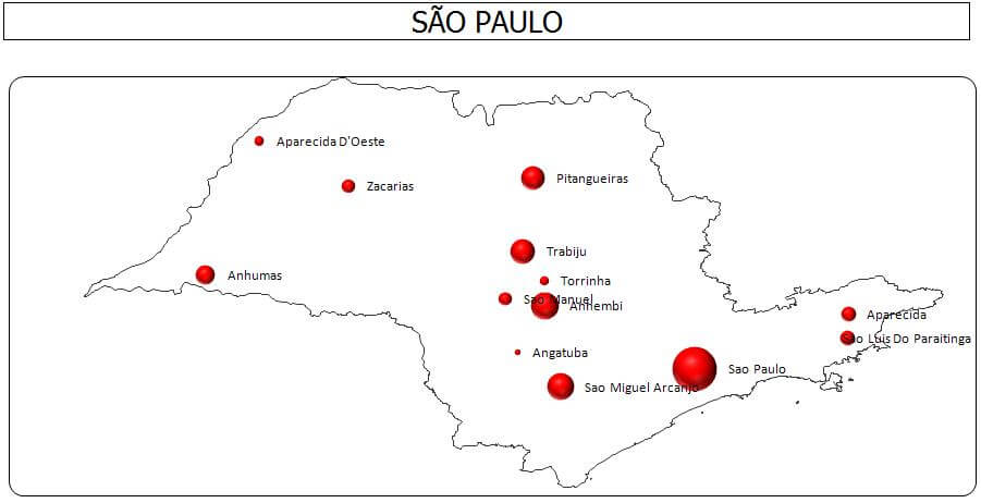 Gráfico Mapa de Resultado por Região- Excel e VBA